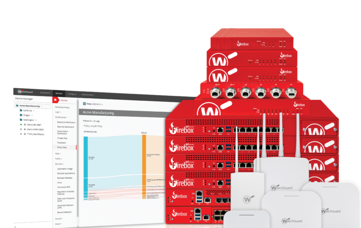 WatchGuard Firebox firewall, endpoint security and MFA solutions in Dubai by SphereNet Technologies, a trusted WatchGuard Gold-level partner